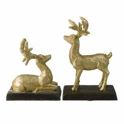 Northlight Set Of 2 Gold Reindeer Glittered Christmas Stocking Holders 8.5" -Northlight Shop northlight dw15127 14 45930.1664811132