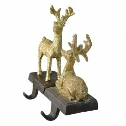 Northlight Set Of 2 Gold Reindeer Glittered Christmas Stocking Holders 8.5" -Northlight Shop northlight dw15127 2 60449.1664811132