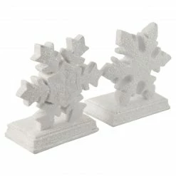 Northlight Set Of 2 White Glittered Snowflake Christmas Stocking Holder 6.5” -Northlight Shop northlight dw15128 3 updated 60345.1664726381