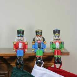 Northlight Set Of 3 Red, Blue And Green Nutcracker Christmas Stocking Holders 5" -Northlight Shop northlight dw15136 3 59164.1665611931