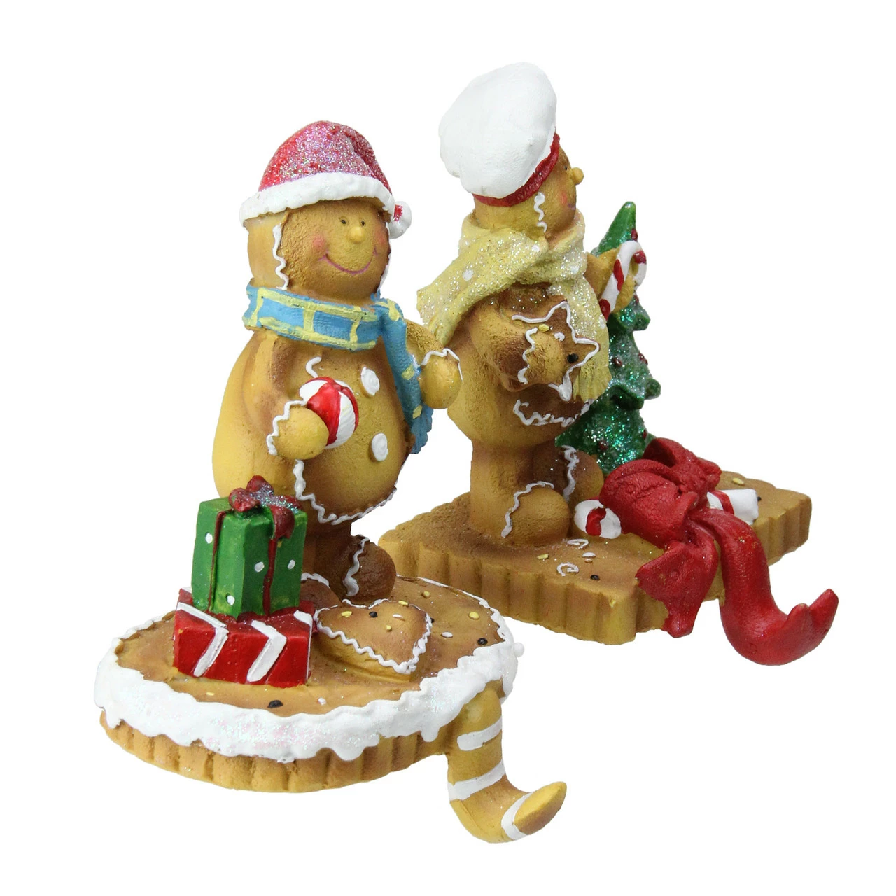 Northlight Set Of 2 Holiday Gingerbread Christmas Stocking Holders 5.25" 2 Northlight Set Of 2 Holiday Gingerbread Christmas Stocking Holders 5.25" - Image 2