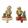 Northlight Set Of 2 Holiday Gingerbread Christmas Stocking Holders 5.25"