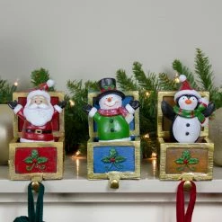 Northlight Set Of 3 Santa, Snowman And Penguin Jack In The Box Christmas Stocking Holders 5 Northlight Set Of 3 Santa, Snowman And Penguin Jack In The Box Christmas Stocking Holders -Northlight Shop northlight dw27716 4 58984.1660762934
