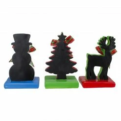 Northlight Set Of 3 Reindeer, Tree, And Snowman With Chalkboard Christmas Stocking Holders 7" -Northlight Shop northlight dw27717 2 86611.1588344288