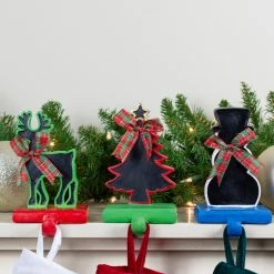 Northlight Set Of 3 Reindeer, Tree, And Snowman With Chalkboard Christmas Stocking Holders 7" -Northlight Shop northlight dw27717 4 30296.1588344289