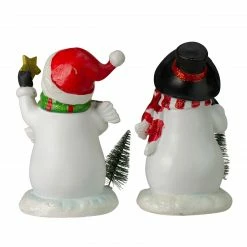Northlight Set Of 2 Glitter Dusted Snowman Christmas Stocking Holders 7.25" -Northlight Shop northlight dw27718 2 07524.1657739741