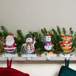 Northlight Set Of 4 Santa, Snowman, Penguin And Reindeer Christmas Stocking Holders 5.75" 5 Northlight Set Of 4 Santa, Snowman, Penguin And Reindeer Christmas Stocking Holders 5.75" -Northlight Shop northlight dw27719 4 26689.1661801385