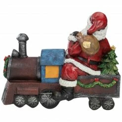 Northlight 14" Red And Blue Santa On A Train Christmas Tabletop Decoration -Northlight Shop northlight dw91032 2 73091.1600478197