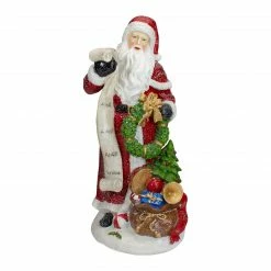 Northlight 11.5" Santa Claus With Nice And Naughty List Christmas Tabletop Figurine