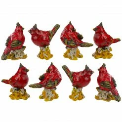 Northlight Set Of 8 Red Cardinal Bird Christmas Figures 4.5" 5 Northlight Set Of 8 Red Cardinal Bird Christmas Figures 4.5" -Northlight Shop northlight dw91036 3 65232.1599613341