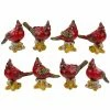 Northlight Set Of 8 Red Cardinal Bird Christmas Figures 4.5"