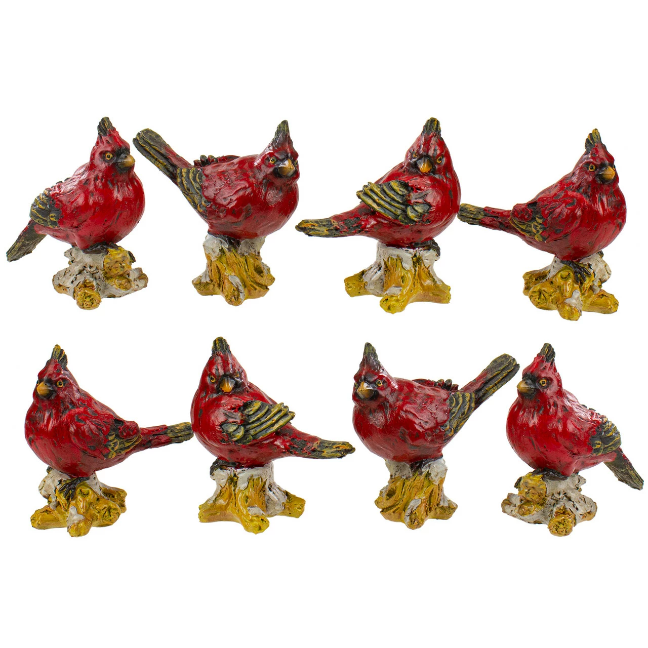 Northlight Set Of 8 Red Cardinal Bird Christmas Figures 4.5" 1 Northlight Set Of 8 Red Cardinal Bird Christmas Figures 4.5"