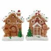 Northlight Set Of 2 Gingerbread Houses With Gingerbread Boy And Girl Christmas Decoration 5"