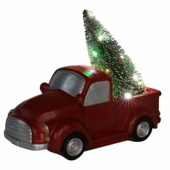 Northlight 10" Red Vintage Truck With LED Lighted Christmas Tree Decoration