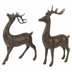 Northlight Set Of 2 Brown Deer Christmas Decorations 14"