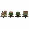 Northlight Set Of 4 Merry Christmas Train Stocking Holders 4.75"