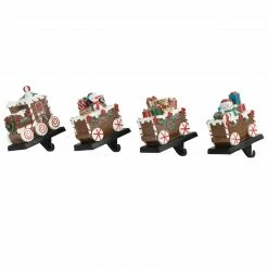 Northlight Set Of 4 Gingerbread Train Christmas Stocking Holders 4.75" -Northlight Shop northlight dw94222 2 10997.1660758139
