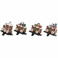 Northlight Set Of 4 Gingerbread Train Christmas Stocking Holders 4.75" -Northlight Shop northlight dw94222 3202 74086.1660758139