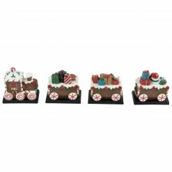 Northlight Set Of 4 Gingerbread Train Christmas Stocking Holders 4.75" -Northlight Shop northlight dw94222 4202 26583.1660758139