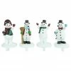 Northlight Set Of 4 Glittered Snowman Christmas Stocking Holders 6.75"