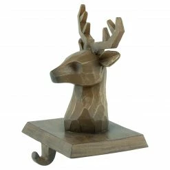 Northlight Set Of 2 Brown Reindeer Head Christmas Stocking Holders 5.75" -Northlight Shop northlight dw94231 3 55826.1660758143