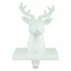 Northlight Set Of 2 White Reindeer Head Christmas Stocking Holders 6"