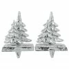 Northlight Set Of 2 Silver Christmas Tree Stocking Holders 5.75"