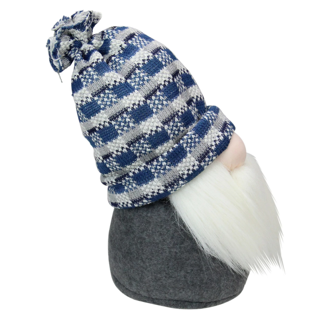 Northlight 8" Big Nose Plush Blue Santa Gnome Christmas Figure 3 Northlight 8" Big Nose Plush Blue Santa Gnome Christmas Figure - Image 3