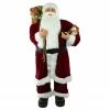 Northlight 48" Red And White Standing Santa With Presents And Gift Bag