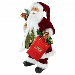 Northlight 24" Poinsettia Santa Claus With Gift Bag Christmas Figure 8 Northlight 24" Poinsettia Santa Claus With Gift Bag Christmas Figure -Northlight Shop northlight e76405 5 27398.1665519659