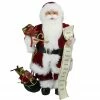 Northlight 16" Red Traditional Standing Santa Claus Christmas Figure With Naughty Or Nice List