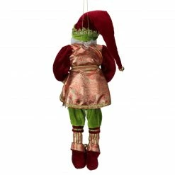 Northlight 18" Red And Green Poseable Whimsical Elf Hanging Christmas Ornament -Northlight Shop northlight e76462 2 11197.1665610438