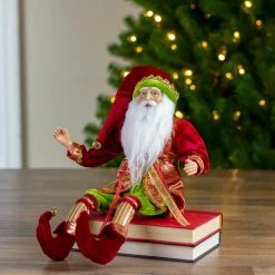 Northlight 18" Red And Green Poseable Whimsical Elf Hanging Christmas Ornament -Northlight Shop northlight e76462 5 11975.1665610438