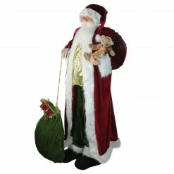Northlight 72" Plush Santa Claus With Teddy Bear And Gift Bag Christmas Figure -Northlight Shop northlight e76465 1 46939.1664900437