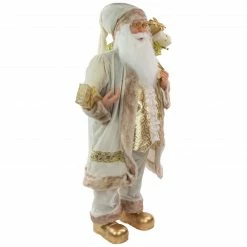 Northlight 36" Winter White And Ivory Santa Claus With Gift Bag Christmas Figure -Northlight Shop northlight e76466 2new 78246.1663340884