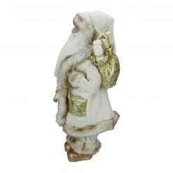 Northlight 18" Ivory And Gold Santa Claus With Gift Bag Christmas Figure -Northlight Shop northlight e76469 1 70322.1657221118