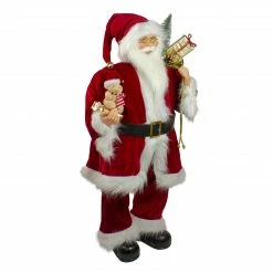 Northlight 36" Red And White Santa Claus Christmas Figure With Teddy Bear And Gift Bag -Northlight Shop northlight e76470 1 71326.1658950406