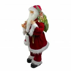 Northlight 36" Red And White Santa Claus Christmas Figure With Teddy Bear And Gift Bag -Northlight Shop northlight e76470 3 28945.1603418420