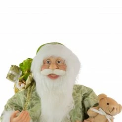 Northlight 24" St Patrick's Irish Santa Claus With Teddy Bear And Gift Bag Christmas Figure -Northlight Shop northlight e76482 5 51802.1663340873