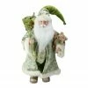 Northlight 16" St Patrick's Irish Santa Claus With Teddy Bear And Gift Bag Christmas Figure