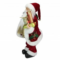 Northlight 16" Red And White Traditional Holly Berry Standing Santa Claus Christmas Figure With Gift Bag -Northlight Shop northlight e76487 1 78125.1638633108