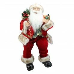 Northlight 24" Chic Santa Claus With Gift Bag And Presents Sitting Christmas Figure 4 Northlight 24" Chic Santa Claus With Gift Bag And Presents Sitting Christmas Figure -Northlight Shop northlight e76517 01918.1603504881