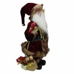 Northlight 18" Burgundy And Brown Santa Claus With Naughty Or Nice List Christmas Figure -Northlight Shop northlight e76524 1 95187.1652289216