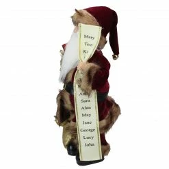 Northlight 18" Burgundy And Brown Santa Claus With Naughty Or Nice List Christmas Figure -Northlight Shop northlight e76524 3 43523.1652289216