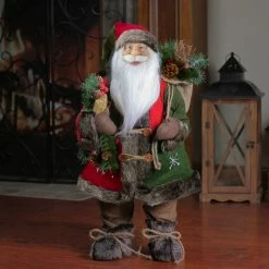 Northlight 24" Country Rustic Santa Claus With Snowflake Jacket Christmas Figure -Northlight Shop northlight e76596 updated style 79083.1594647448