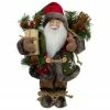 Northlight 12" Country Santa Claus With Snowflake Jacket Christmas Figure