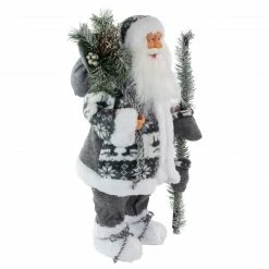 Northlight 24" Gray And White Patchwork Santa Claus Christmas Figure -Northlight Shop northlight e76610 2 70360.1663340882