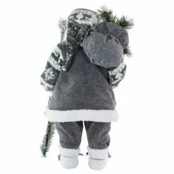 Northlight 24" Gray And White Patchwork Santa Claus Christmas Figure -Northlight Shop northlight e76610 4 90397.1663340883