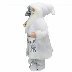 Northlight 24" White Silver Santa Claus With Lantern Christmas Figure -Northlight Shop northlight e76664 1 48708.1665174041