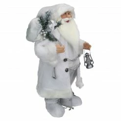 Northlight 24" White Silver Santa Claus With Lantern Christmas Figure -Northlight Shop northlight e76664 3 28543.1665174041